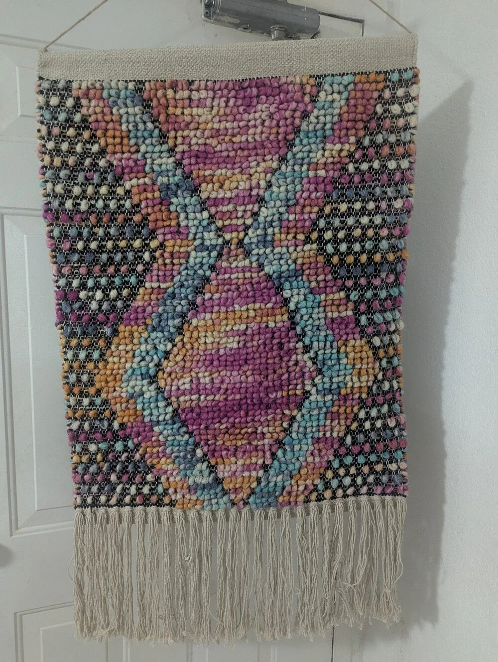 Handwoven Multicolor Geometric Wall Hanging